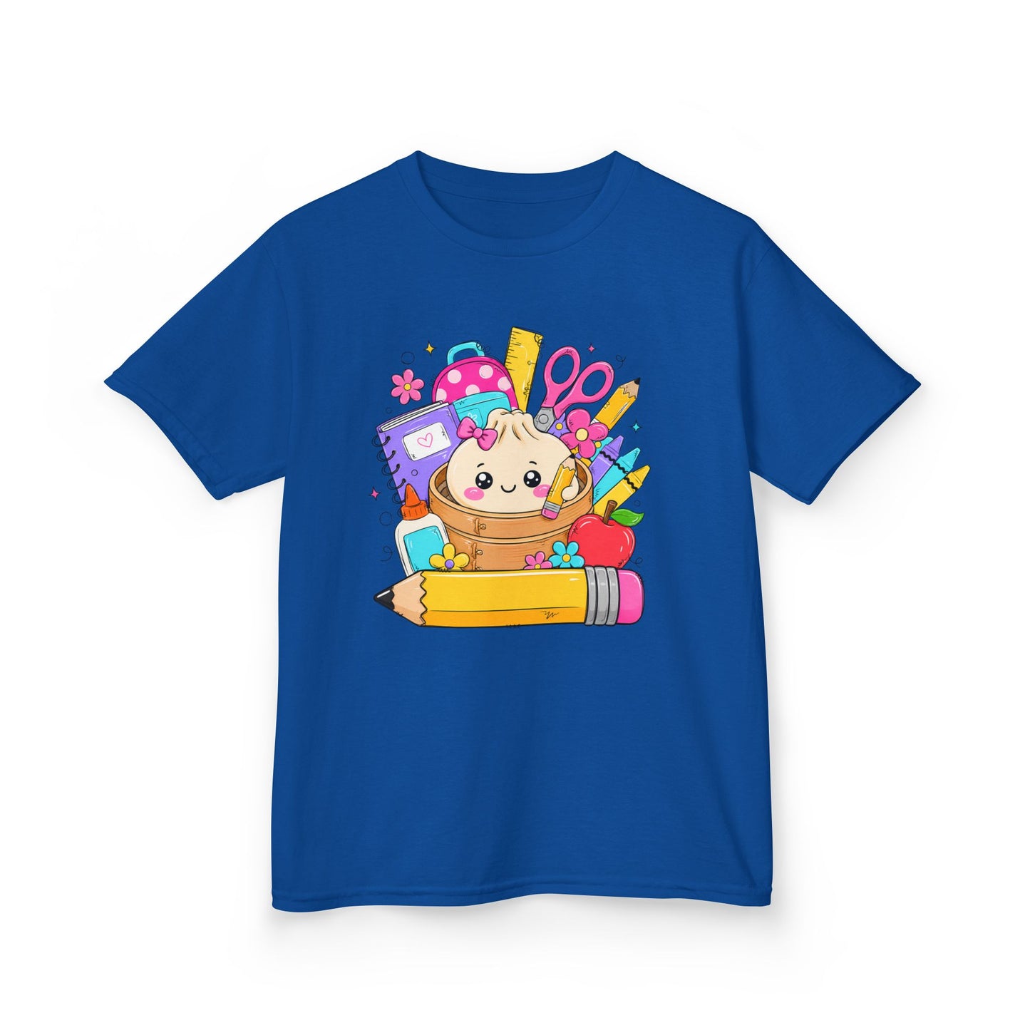 Kids School Supplies Cute Kitten T-Shirt — Back to School Graphic Tee