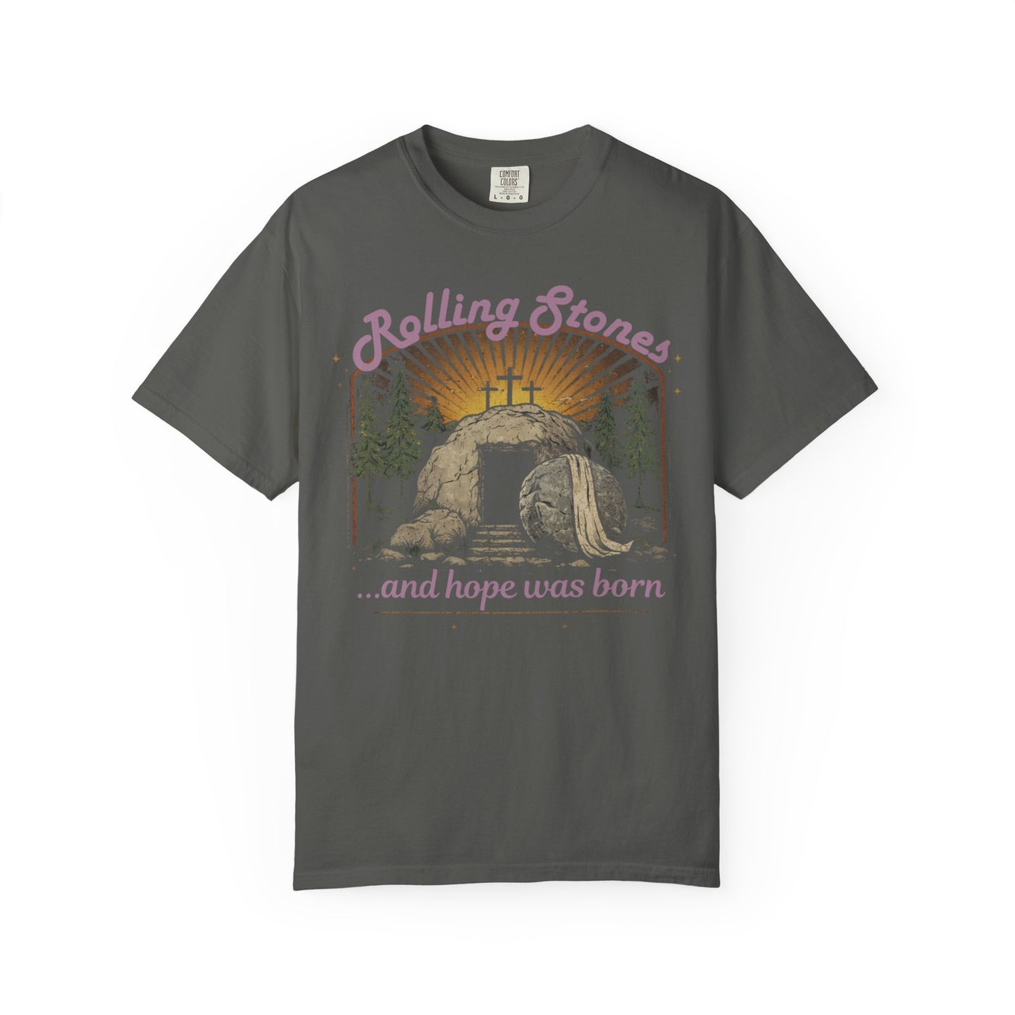 Rock graphic tee '...and Hope Was Born' Nativity Graphic Tee