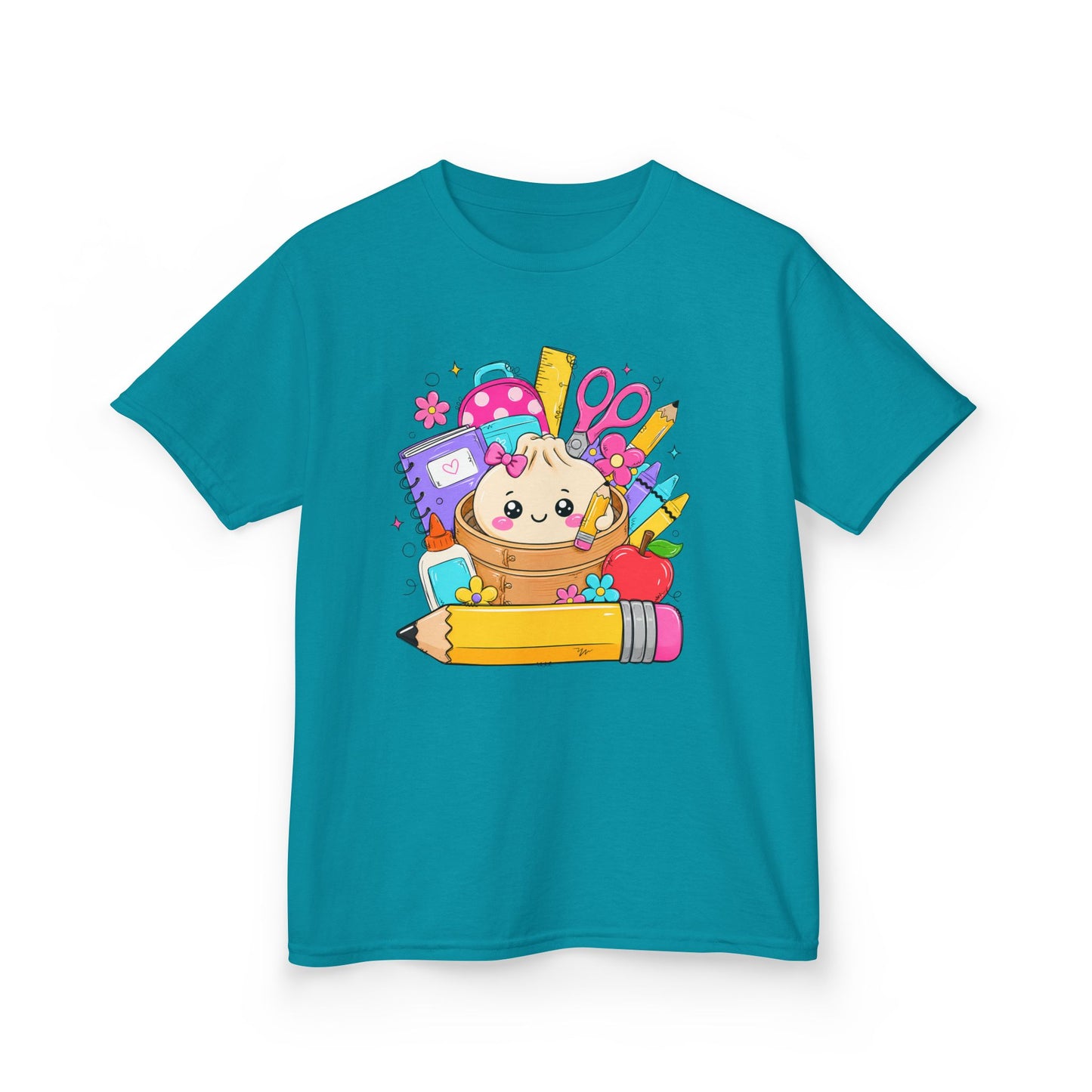 Kids School Supplies Cute Kitten T-Shirt — Back to School Graphic Tee