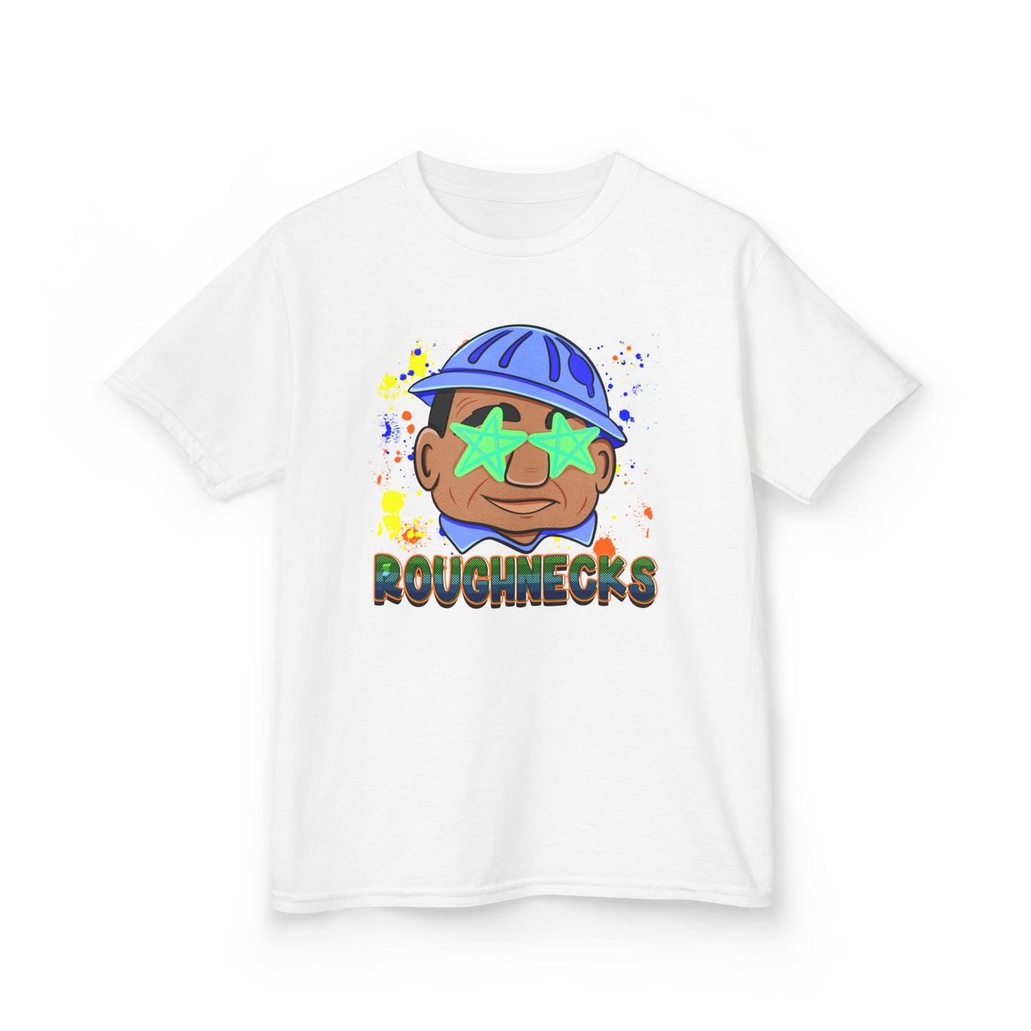 Roughnecks Kids Tee — Playful Hardhat Character Tee