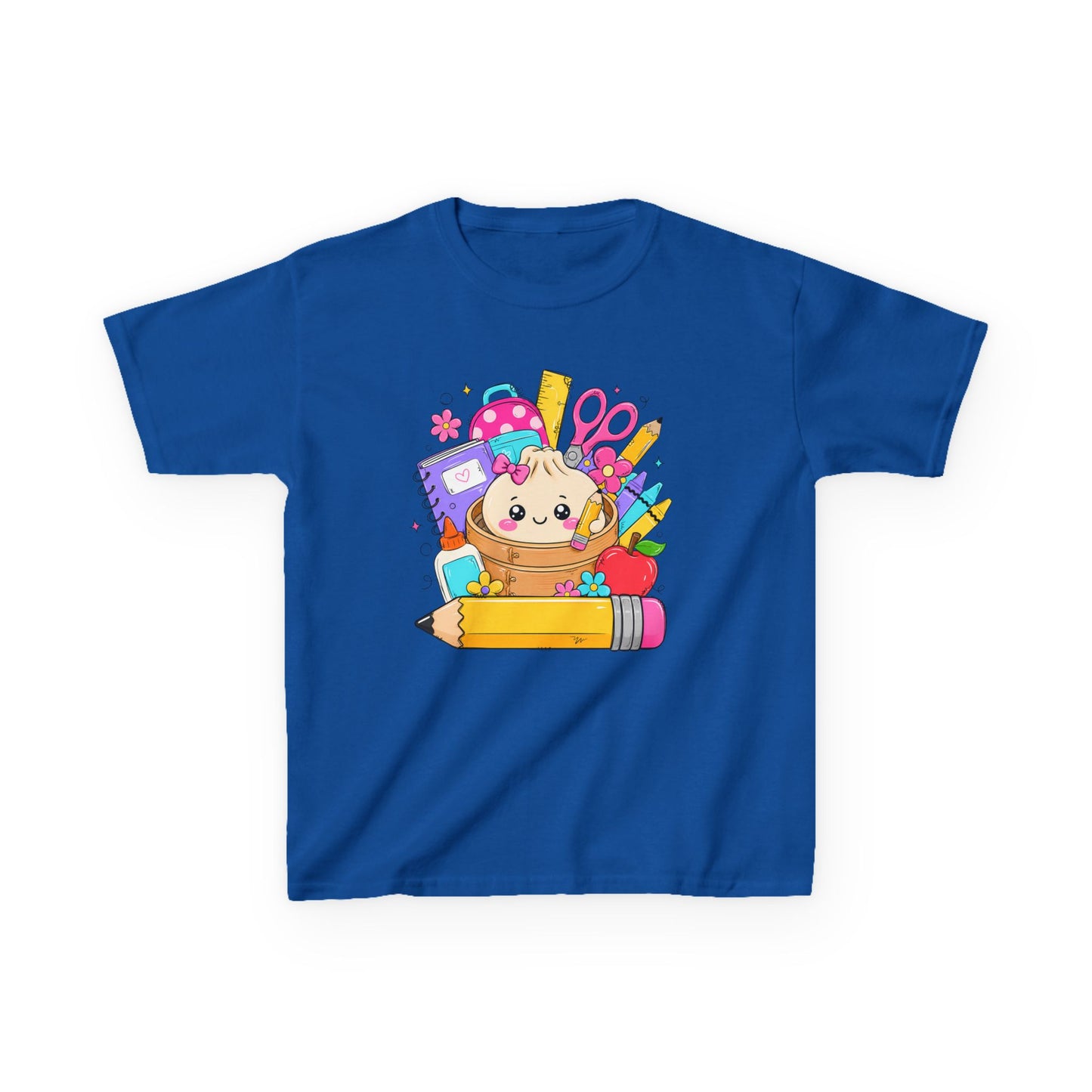 Kids School Supplies Cute Kitten T-Shirt — Back to School Graphic Tee