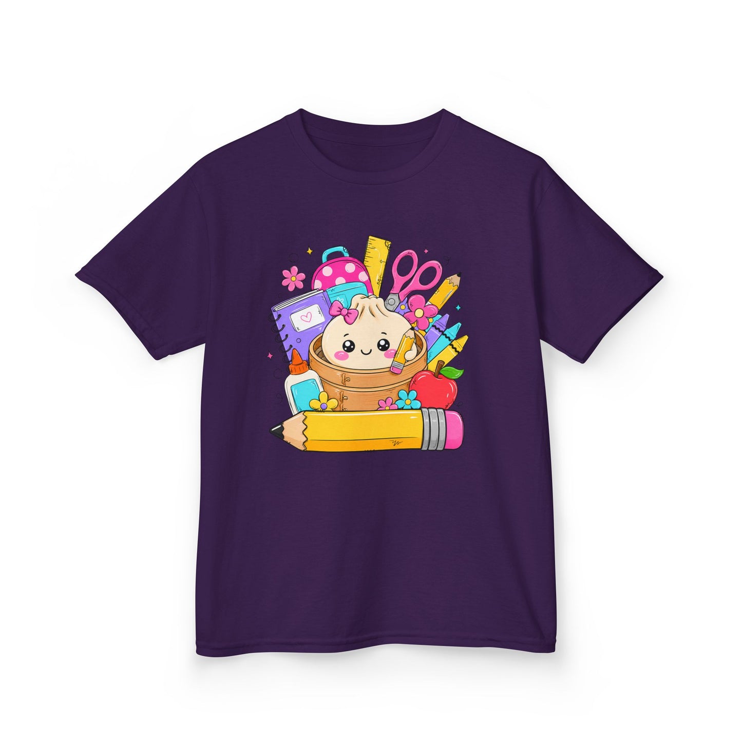 Kids School Supplies Cute Kitten T-Shirt — Back to School Graphic Tee