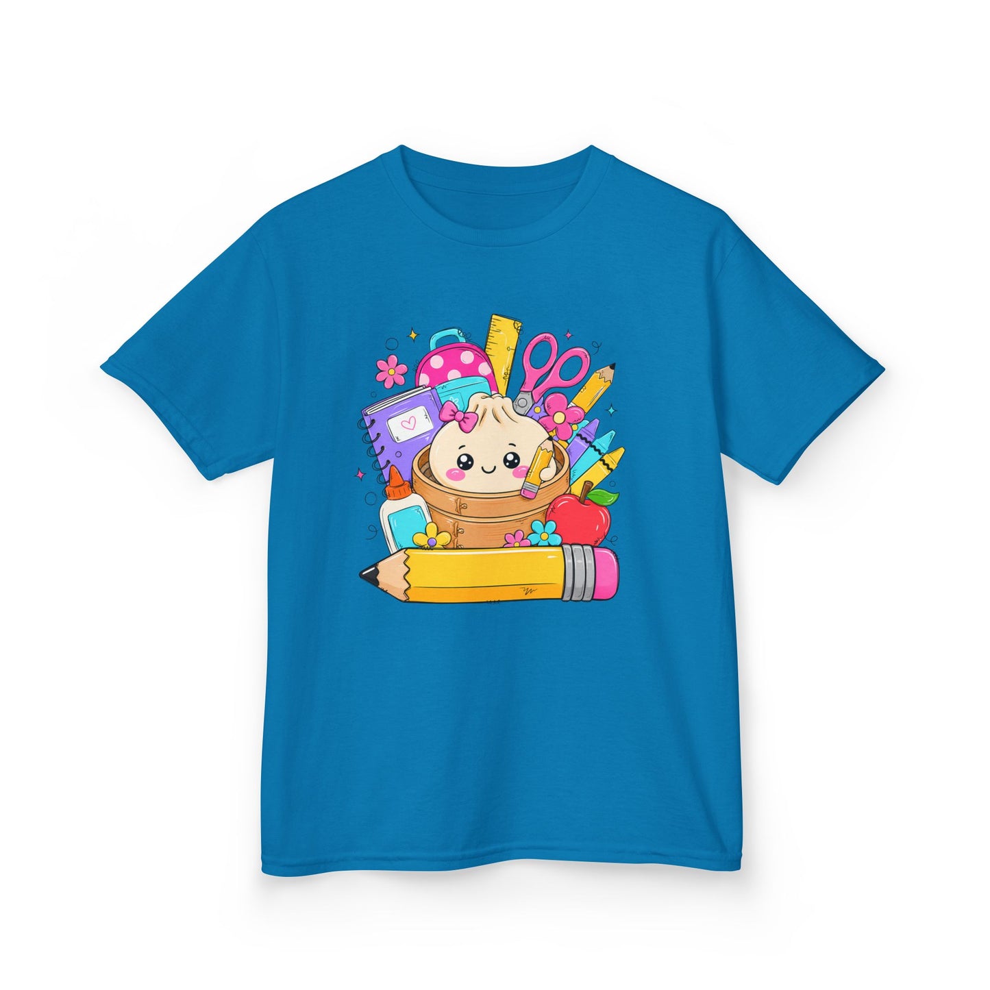 Kids School Supplies Cute Kitten T-Shirt — Back to School Graphic Tee