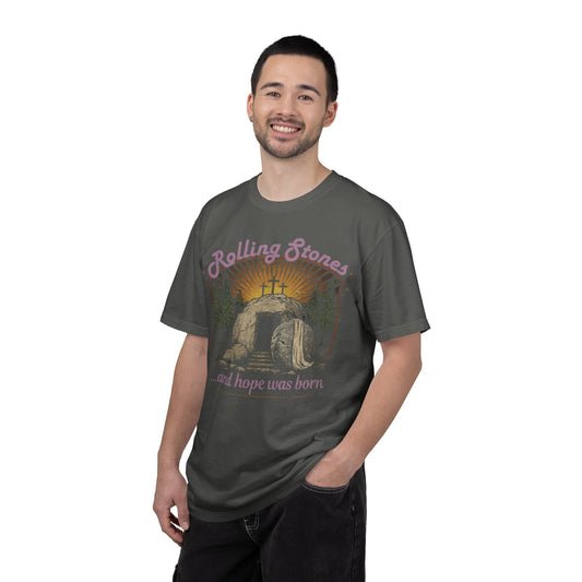 Rock graphic tee '...and Hope Was Born' Nativity Graphic Tee