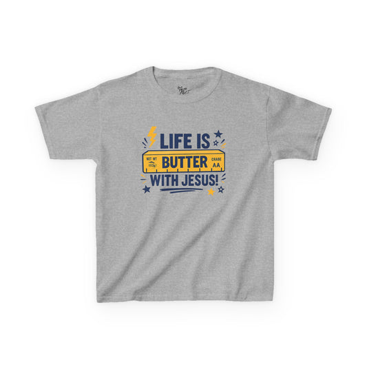 Life Is Butter With Jesus Kids Tee + Matching Squishy Butter 🧈✨