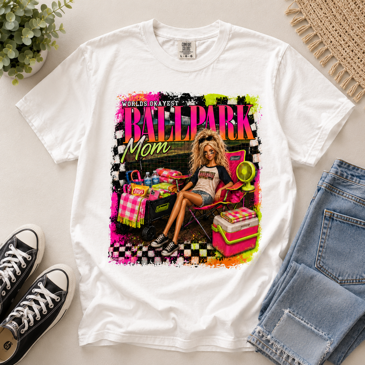 Comfort Colors Ballpark Mom Tee