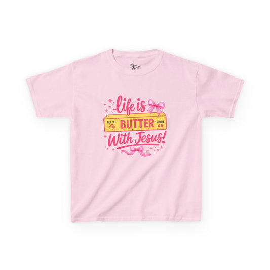 Life Is Butter With Jesus Kids Tee + Matching Squishy Butter 🧈✨