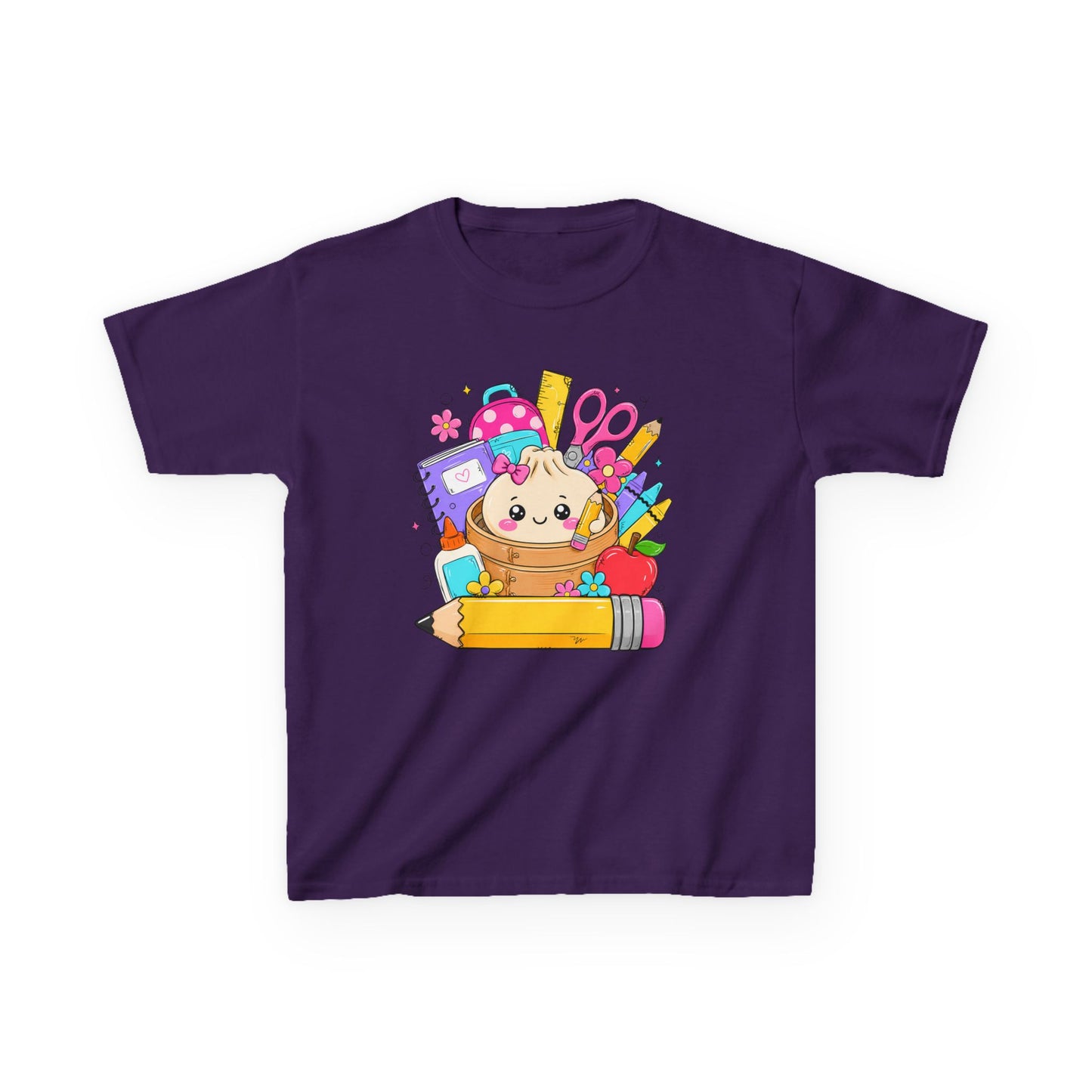 Kids School Supplies Cute Kitten T-Shirt — Back to School Graphic Tee