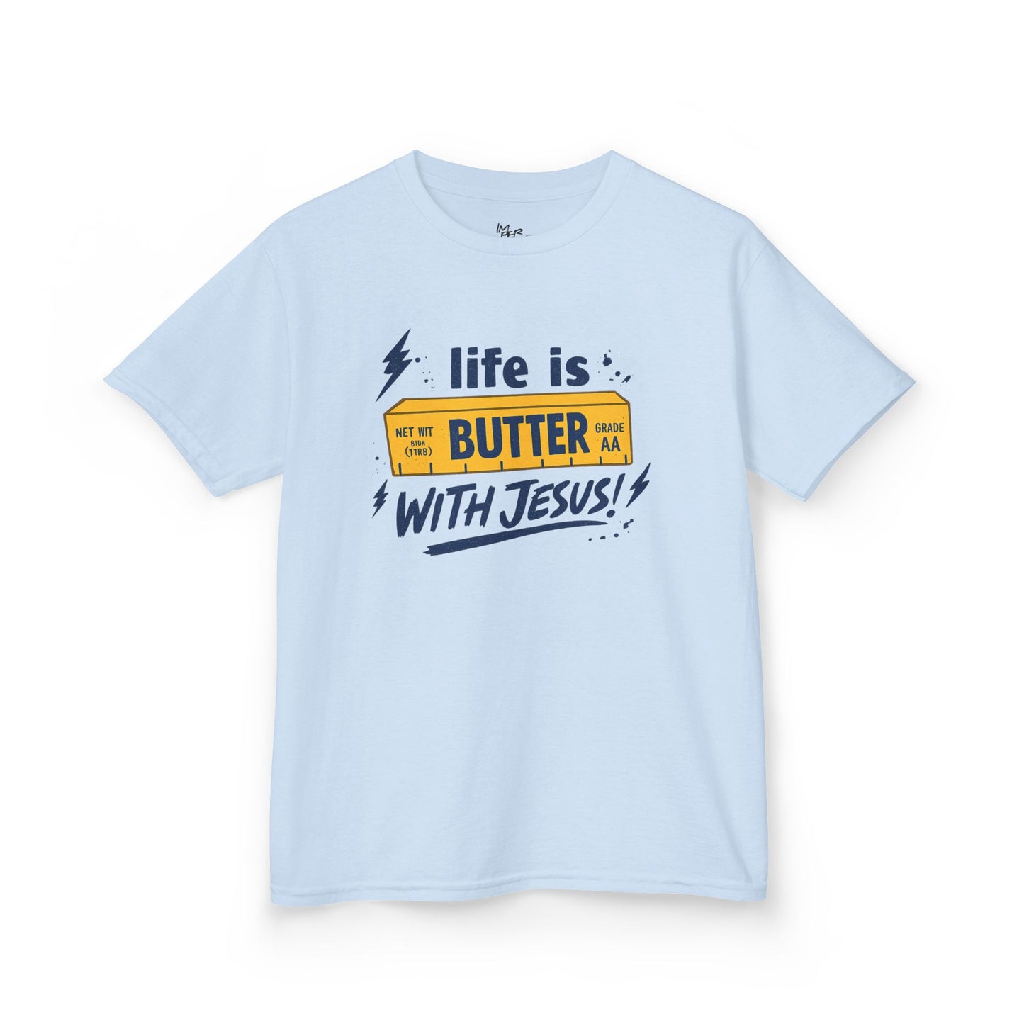 Kids "Life is Butter with Jesus" Christian T-Shirt