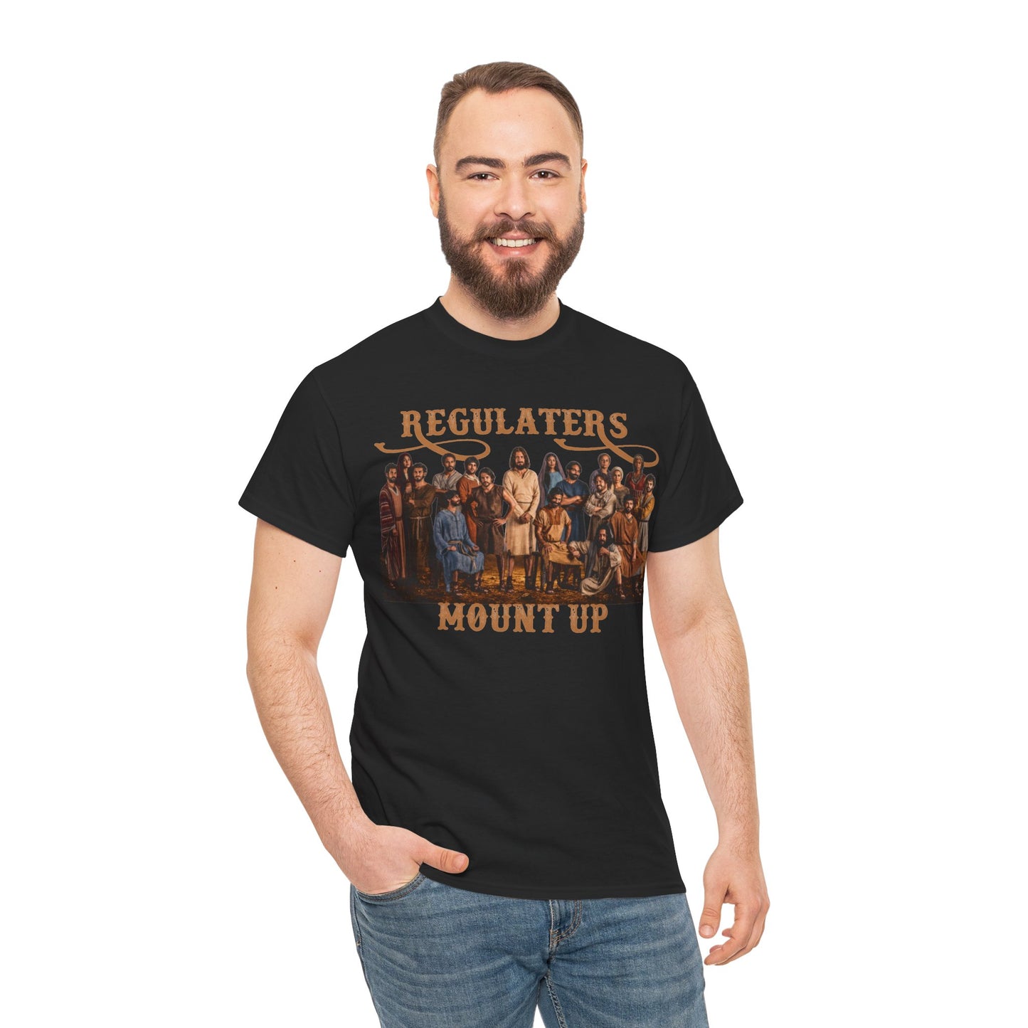 Regulators Mount Up™ | Faith-Inspired Vintage Graphic Tee