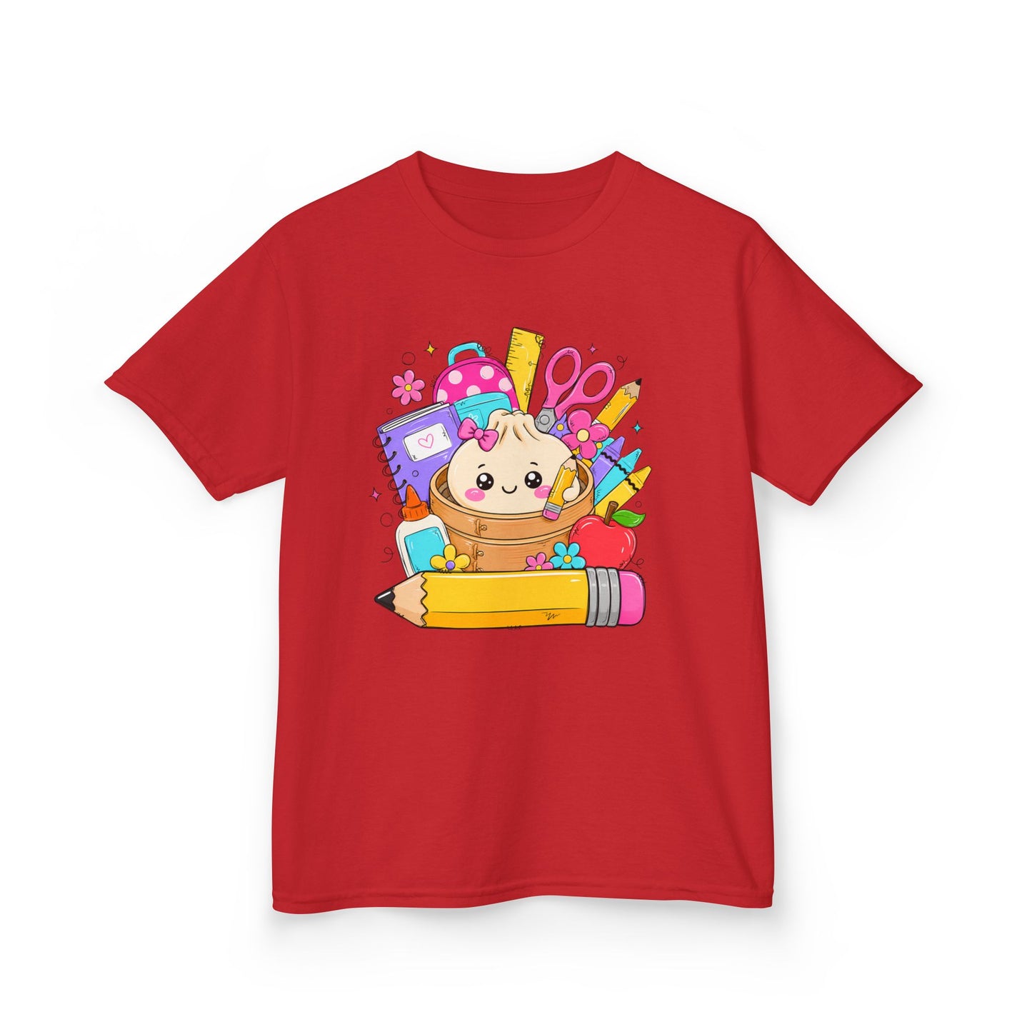 Kids School Supplies Cute Kitten T-Shirt — Back to School Graphic Tee
