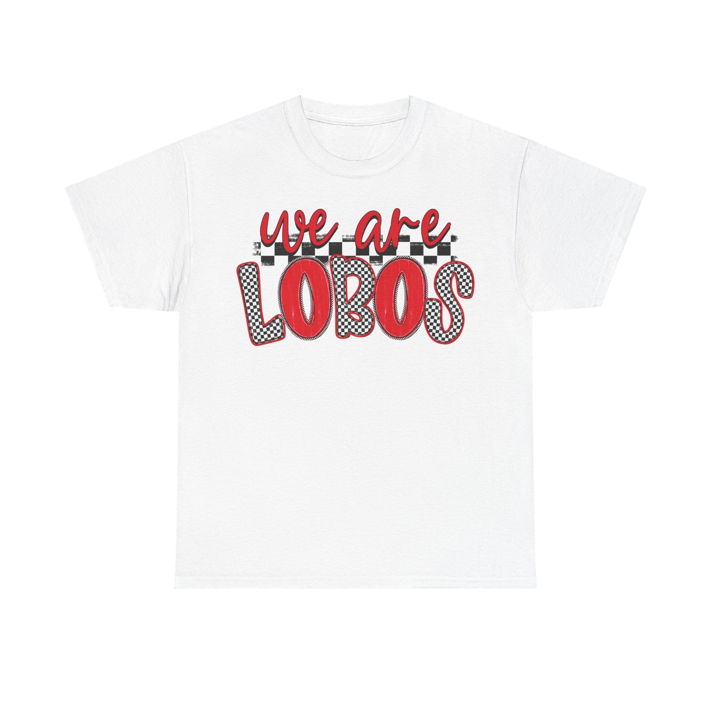 We Are Lobos T-Shirt – Red & Black Retro Team Tee