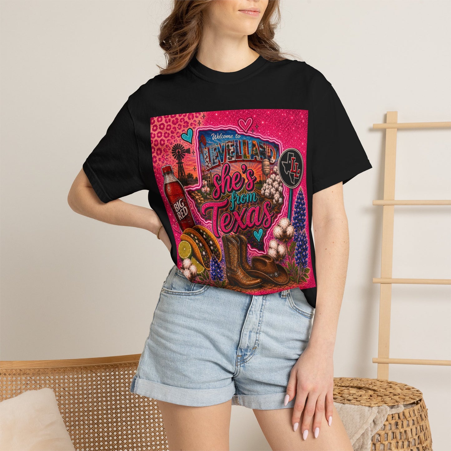 Texas Vibes T-Shirt — She's From LevellandTexas Graphic Tee
