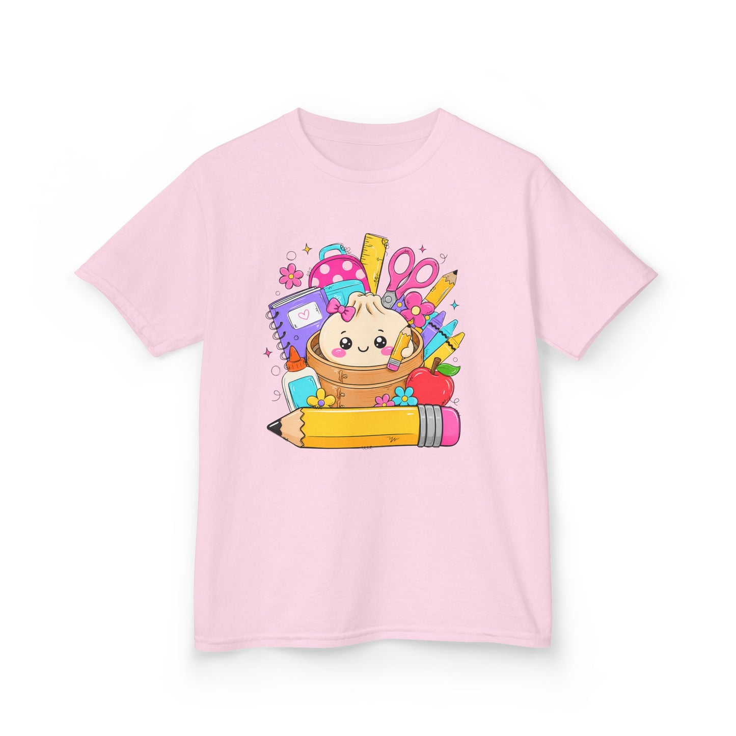 Kids School Supplies Cute Kitten T-Shirt — Back to School Graphic Tee