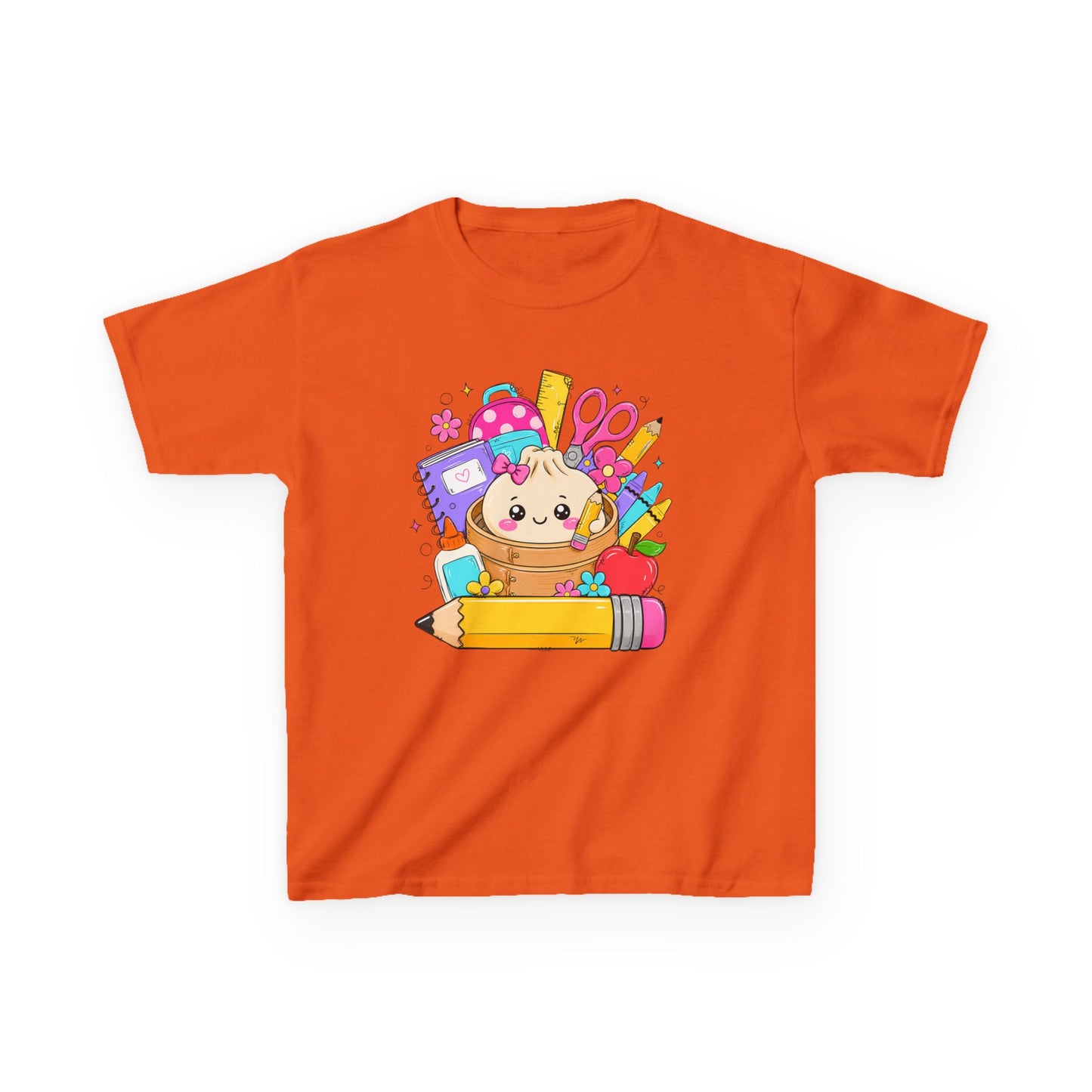 Kids School Supplies Cute Kitten T-Shirt — Back to School Graphic Tee