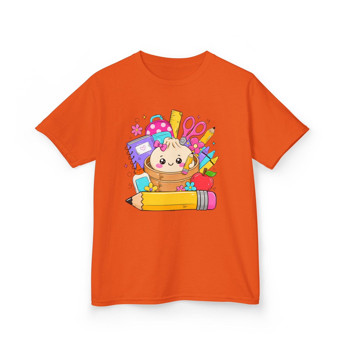 Kids School Supplies Cute Kitten T-Shirt — Back to School Graphic Tee