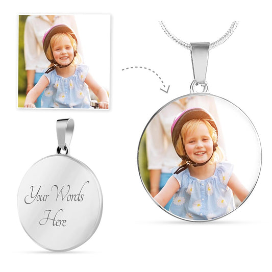 Personalized Photo Necklace – Graduation or Wedding Gift – Custom Engraved Keepsake