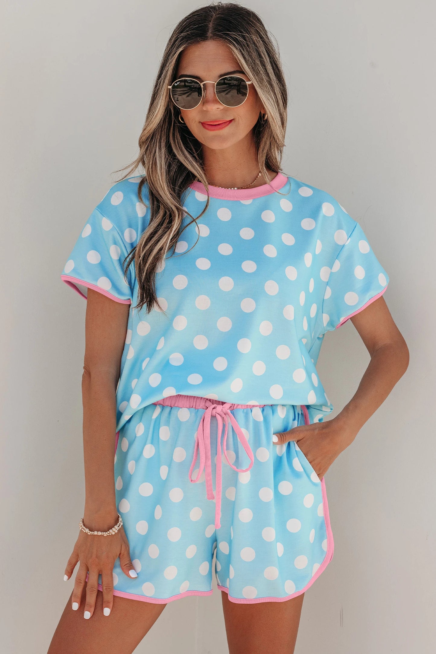 🩵 Sweet Spot Polka Dot Lounge Set