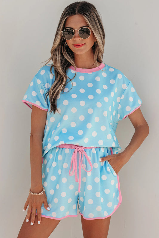 🩵 Sweet Spot Polka Dot Lounge Set