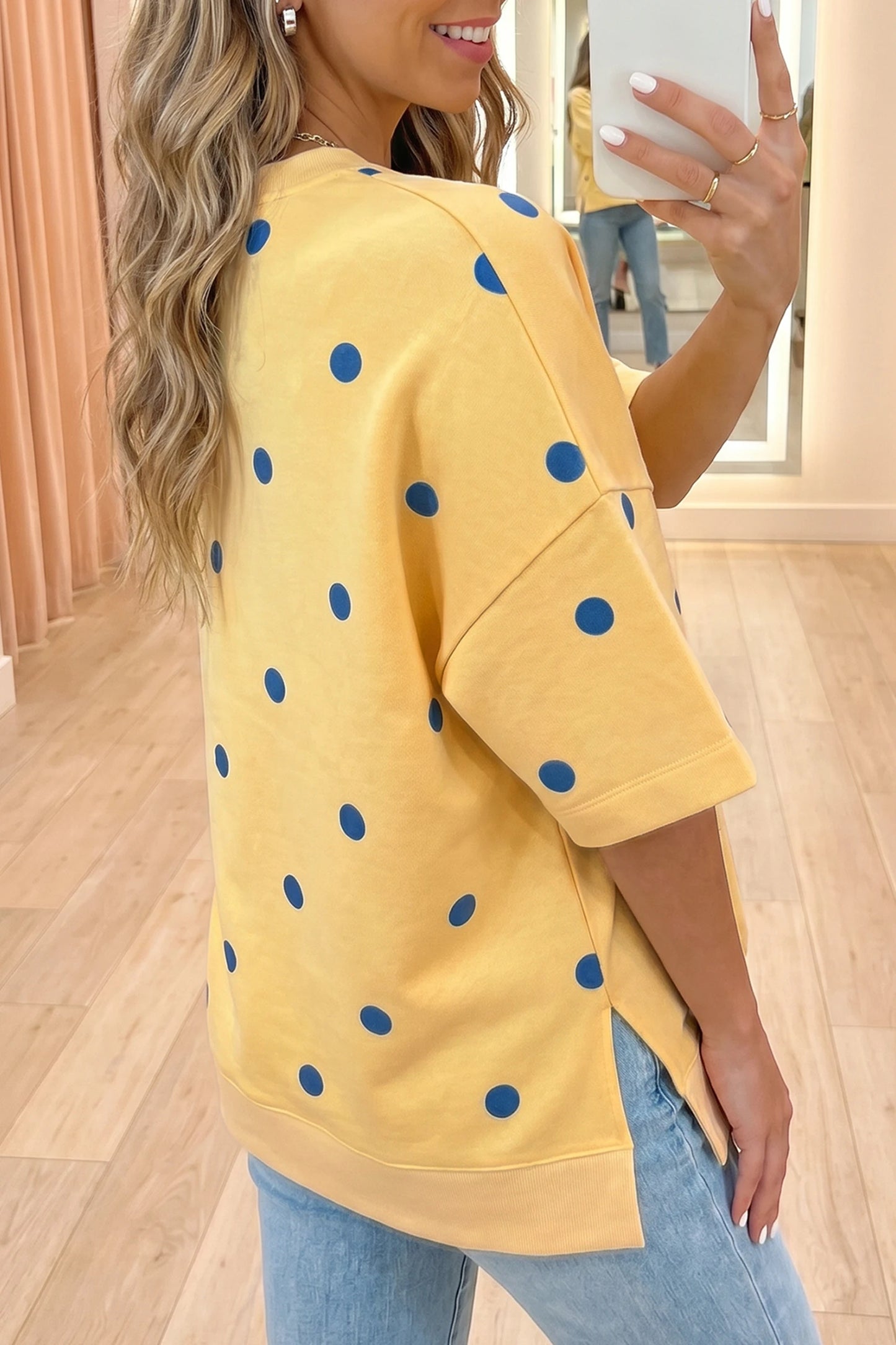 💛 Sunny Days Polka Dot Top